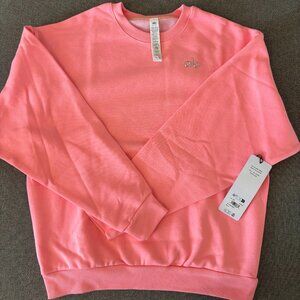 Alo Yoga Accolade Crew Neck Pullover – Neon Bubblegum (Size S, NWT)